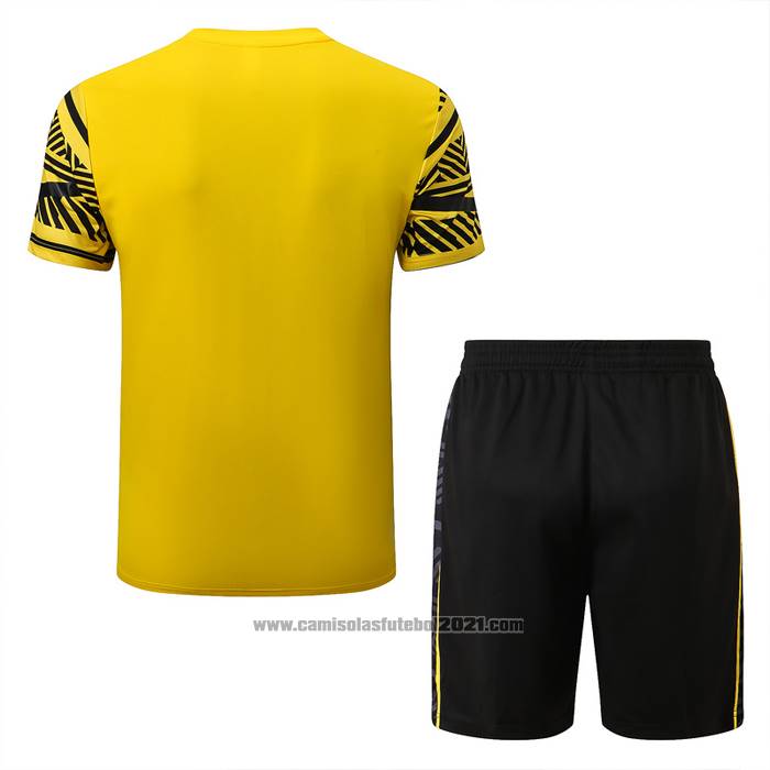 Fato de Treino Dortmund Manga Curta 2022-2023 Amarelo - Calcas Curta