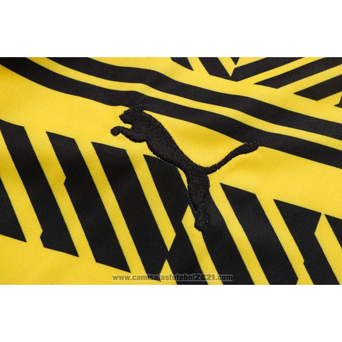 Fato de Treino Dortmund Manga Curta 2022-2023 Amarelo - Calcas Curta