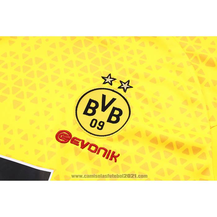 Fato de Treino Dortmund Manga Curta 2023-2024 Amarelo - Calcas Curta
